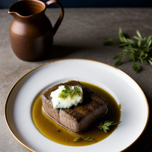 Petite Fillet of Beef With Maytag Blue Cheese Glacage recipe image