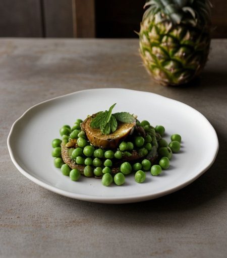 Petite French Peas With Pineapple Mint recipe image