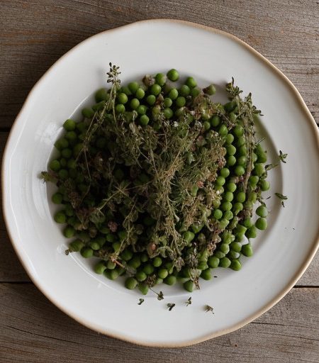 Petite Peas With Thyme and Garlic recipe image