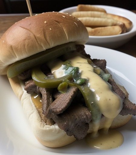 Philly Cheese Steak Sandwich WW Style (6 PTS recipe image