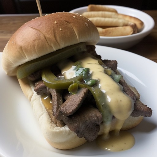 Philly Cheese Steak Sandwich WW Style (6 PTS recipe image