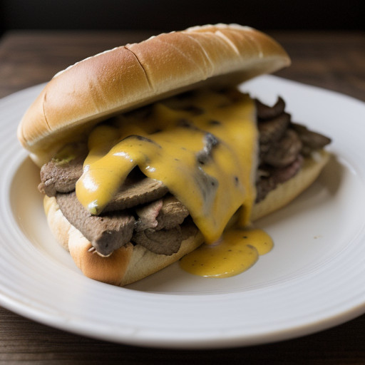Philly-Style Cheese Steak Sandwich recipe image
