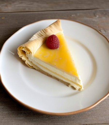 Phyllo Crumple With Orange & Vanilla "Cream recipe image