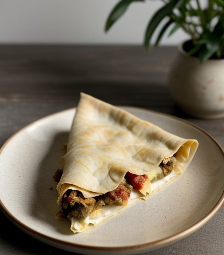 Phyllo Triangles With Lobster Filling recipe image