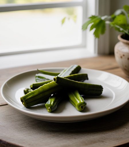 Pickled Banana Peppers With Okra - Martha Ste recipe image