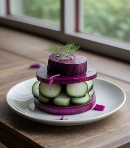 Pickled Beets With Cucumber and Onion recipe image