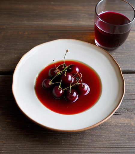 Pickled Cherries With Hyssop recipe image