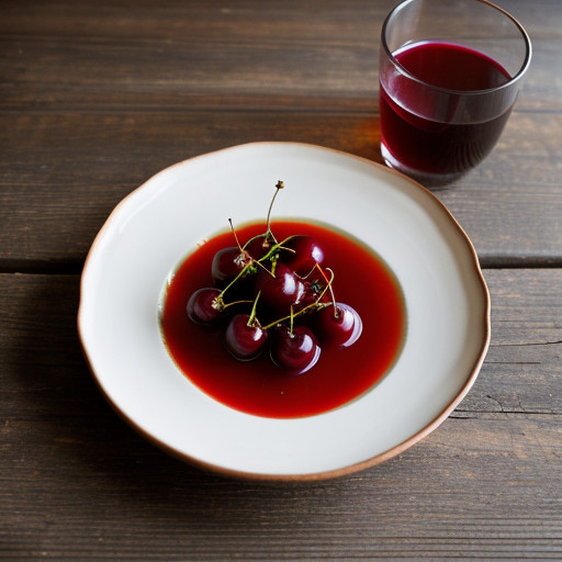 Pickled Cherries With Hyssop recipe image