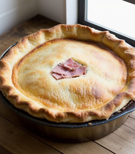 Picnic Pie With Cheese and Ham recipe image