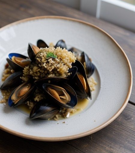 Pilafi Me Mythia (Mussel Pilaf recipe image