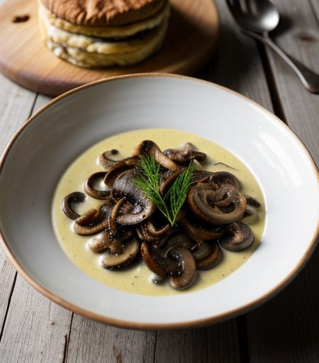 Pilze in Sahnesosse (Mushrooms in Cream Sauce recipe image