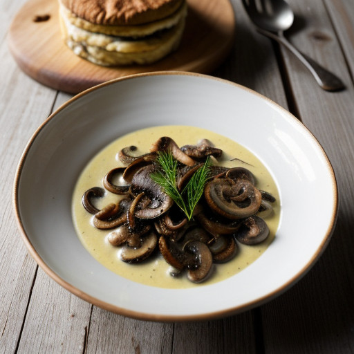 Pilze in Sahnesosse (Mushrooms in Cream Sauce recipe image