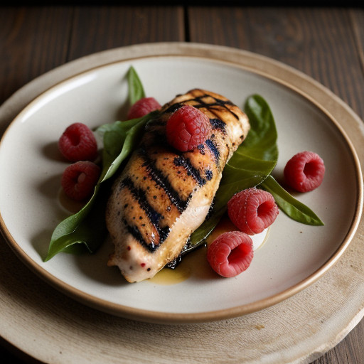Pimentos Grilled Chicken With Raspberry Butte recipe image