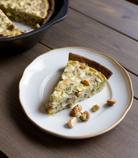 Pine Nut & Endive Frittata With Crackling recipe image