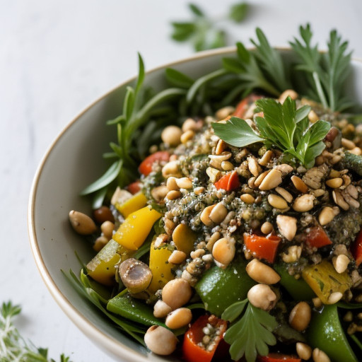 Pine Nut Salad recipe image