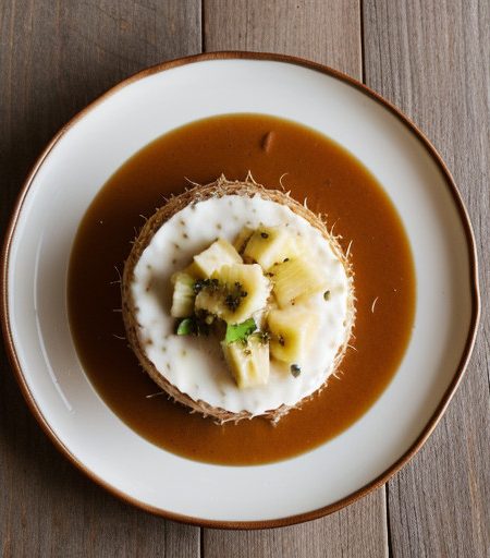 Pineapple & Bananas With Coconut Syrup recipe image