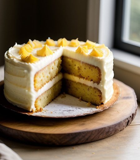 Pineapple Cake With Cream Cheese Ginger Frosting recipe image