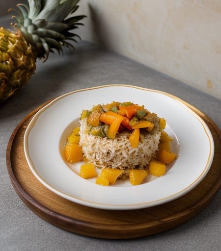 Pineapple, Chicken and Rice Bake recipe image