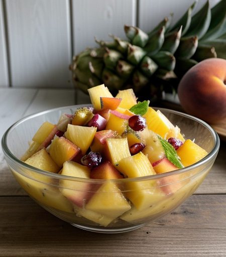 Pineapple-Peach Salad recipe image