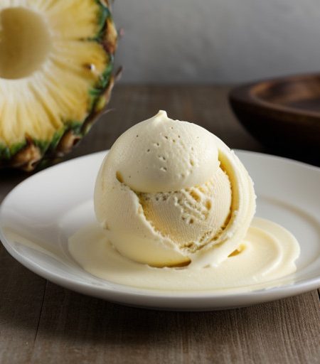 Pineapple Refrigerator Ice Cream recipe image