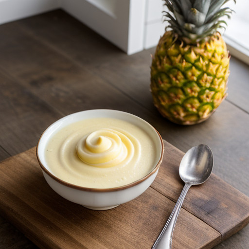 Pineapple Snow & Custard Sauce recipe image