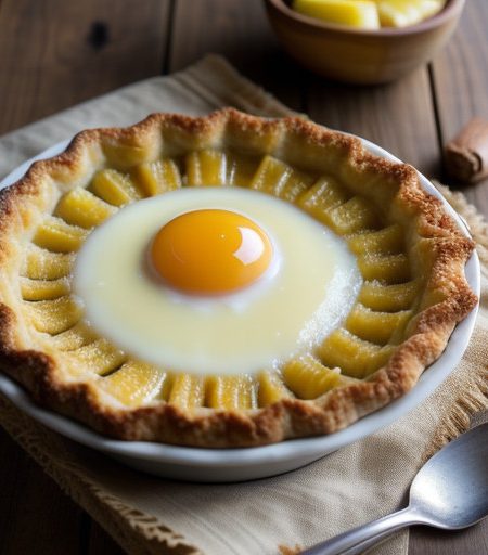 Pineapple Tart With Pina Colada Sauce recipe image