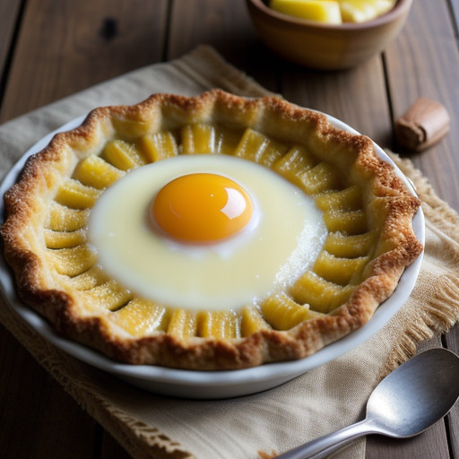 Pineapple Tart With Pina Colada Sauce recipe image