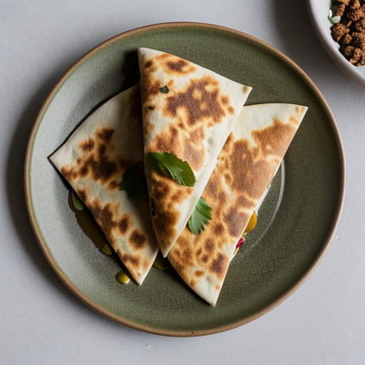 Pinto Bean & Feta Cheese Quesadillas - Bon Appetit recipe image