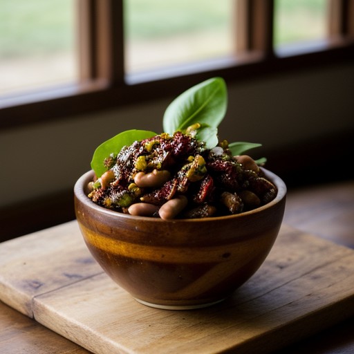 Pinto Bean Salad With Spiced Molasses Dressing recipe image