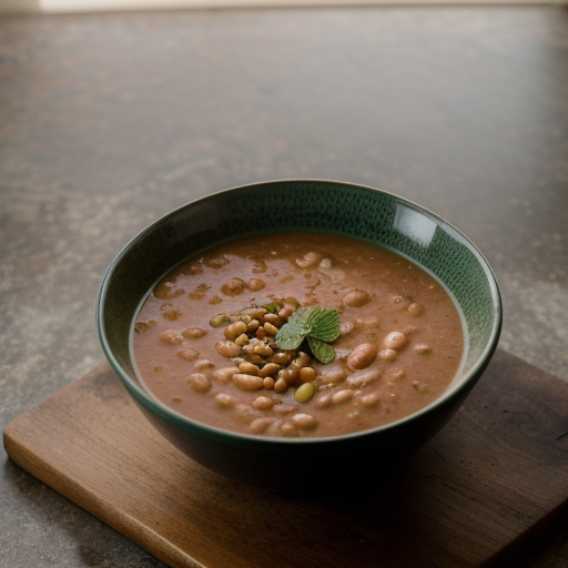 Pinto Bean Soup With Mint & Pine Nuts recipe image