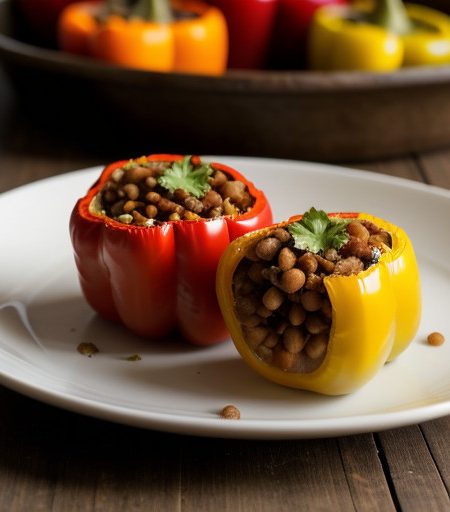 Pinto Stuffed Peppers recipe image