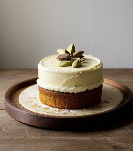 Pistachio Cake W/Cream Cheese Frosting -Xwcg8 recipe image