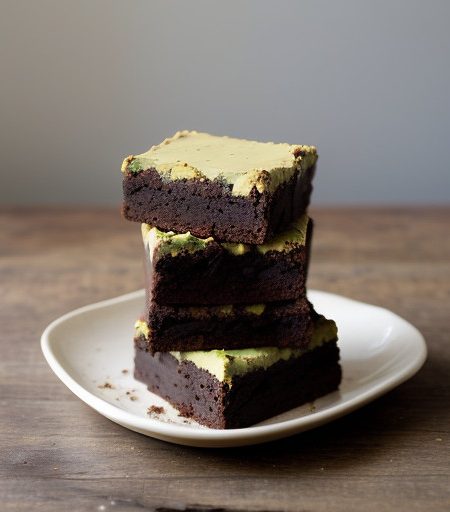 Pistachio Chocolate Swirl Brownies * recipe image