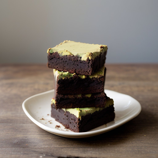 Pistachio Chocolate Swirl Brownies * recipe image