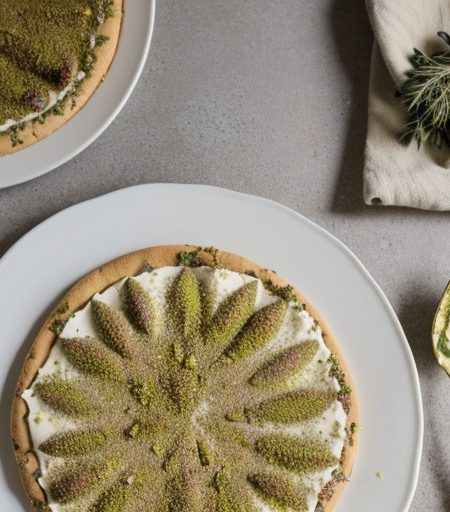 Pistachio Cream Dessert Pizza recipe image