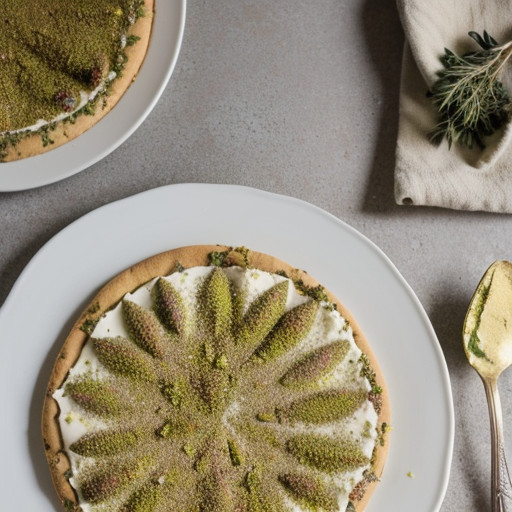 Pistachio Cream Dessert Pizza recipe image