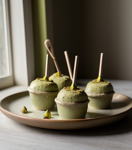 Pistachio Kulfi Pops recipe image