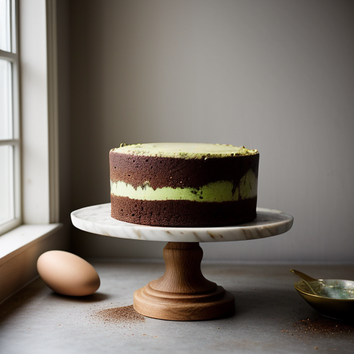 Pistachio Marble Cake recipe image