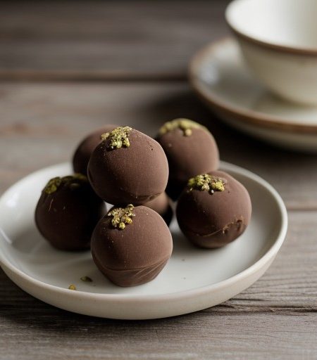 Pistachio Marzipan Truffles recipe image