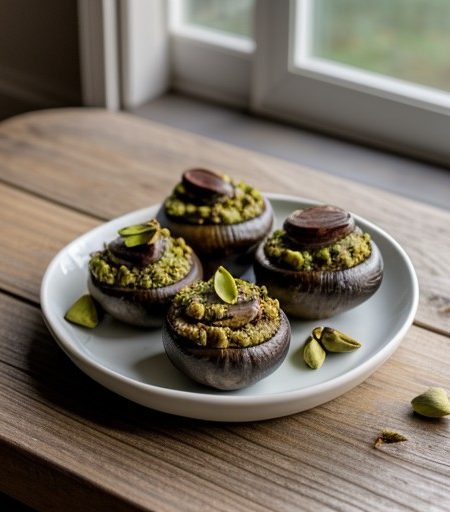 Pistachio-Stuffed Mushrooms recipe image