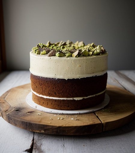 Pistachio Whiskey Cake recipe image