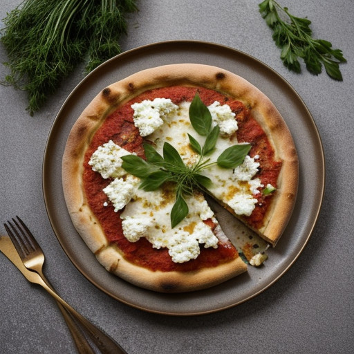 Pizza With Leeks~ Tomato & Goat Cheese recipe image