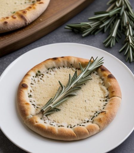 Pizza With Rosemary and Garlic recipe image