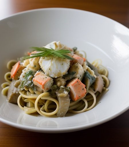Pizzoccheri and Crab Salad recipe image