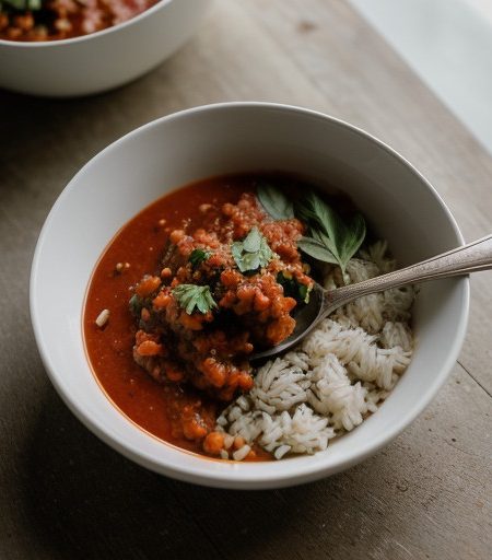 Plain Pilaf With Tomato Sauce recipe image