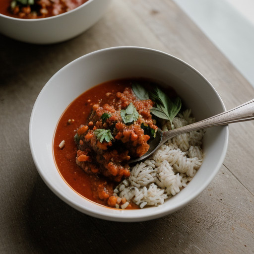 Plain Pilaf With Tomato Sauce recipe image