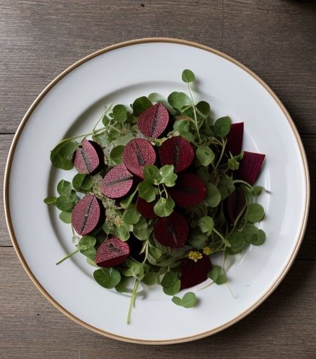 Platter of Fennel, Red Pepper, Beetroot, Watercress & Oil recipe image