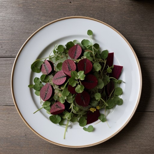 Platter of Fennel, Red Pepper, Beetroot, Watercress & Oil recipe image