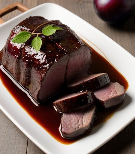 Plum-Glazed Lamb recipe image