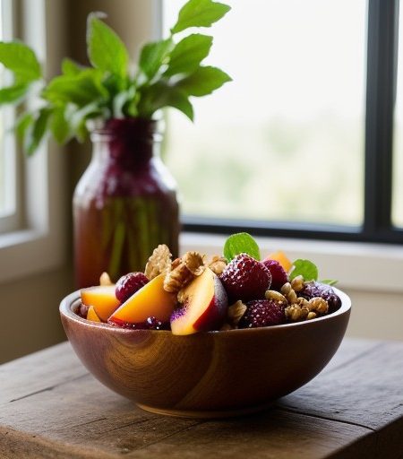 Plum and Peach Salad recipe image